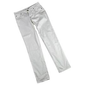 Calça de algodão branca Versace Branco