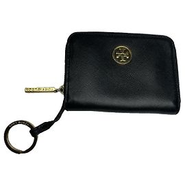 Tory Burch schwarze Lederbörse Schwarz