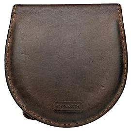 Bolso de charol Coach Brown Castaño
