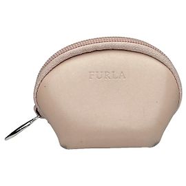Clutch de couro bege Furla Bege