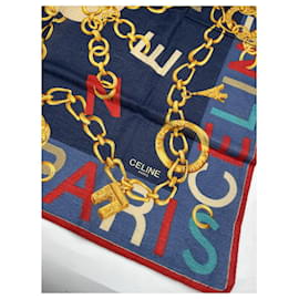 Céline-CELINE Scarves T.  Silk-Blue