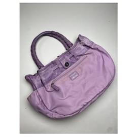 Dior-Dior Diorissimo Purple Cloth Handbag-Purple