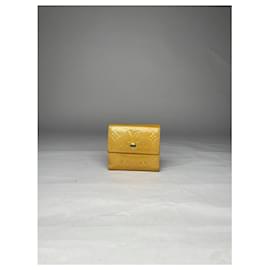 Louis Vuitton-Carteira de couro amarelo Louis Vuitton Metis-Amarelo