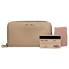 Miu Miu Beige Leather Wallet Beige