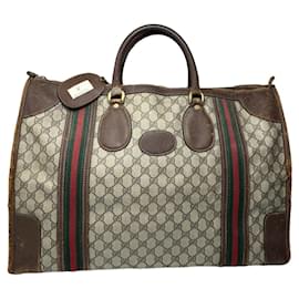 Gucci-GUCCI Travel bags T.  Leather-Grey