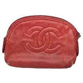 Sac en cuir rouge Chanel Rouge