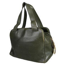 Céline Celine Ava Green Polyester Handbag Green