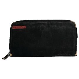 Prada Black Cotton Wallet Black