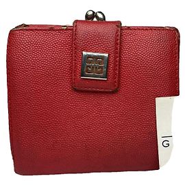 Portafoglio in pelle rossa Givenchy Rosso