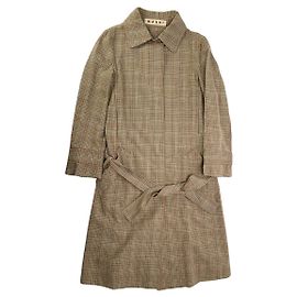 Trench coat de algodão bege Marni Bege