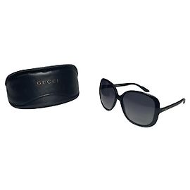 Occhiali da sole in plastica nera Gucci Nero
