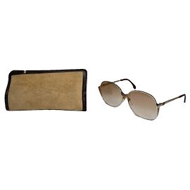 Gafas de sol de metal dorado Yves Saint Laurent Dorado