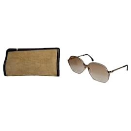 Lunettes de soleil en métal doré Yves Saint Laurent Doré