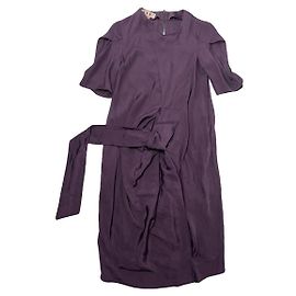 Vestido de seda roxa Marni Roxo