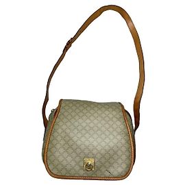 Céline Bolsa de mão de couro bege Celine Tabou Bege