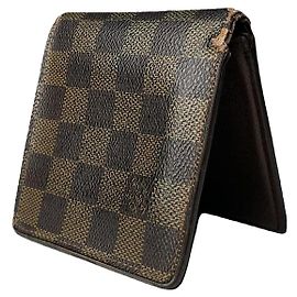 Billetera de cuero marrón Couverture Passeport de Louis Vuitton Castaño