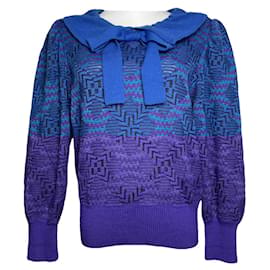 Yves Saint Laurent-YVES SAINT LAURENT Knitwear T.International M Wool-Blue