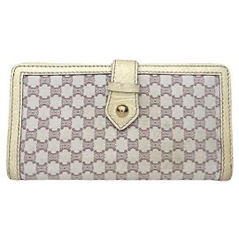 Céline Celine Triomphe White Leather Wallet White