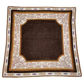 Céline Mouchoir en soie Celine Brown Marron