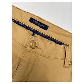 Yves Saint Laurent-YVES SAINT LAURENT Trousers T.International XL Cotton-Yellow