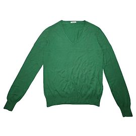 Prada Maglione in Seta Verde e Felpa Verde