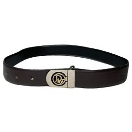 Cintura in pelle marrone Dior Saddle Marrone