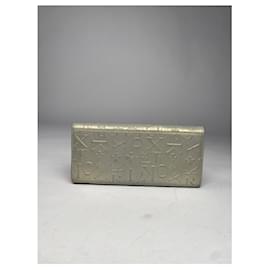 Autre Marque-NON SIGNE / UNSIGNED Wallets T.  Leather-Silvery