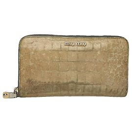 Cartera de cuero verde Miu Miu Verde
