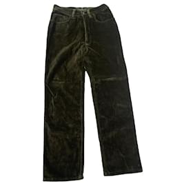 Fendi-FENDI Trousers T.International S Suede-Khaki