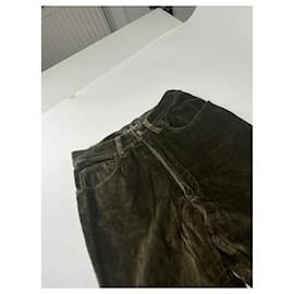 Fendi-FENDI Trousers T.International S Suede-Khaki