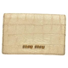 Bolsa de couro branco Miu Miu Branco