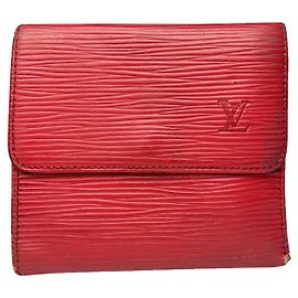 Louis Vuitton Capucines Red Leather Wallet Red