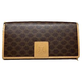 Céline Portefeuille en cuir marron vintage Celine Triomphe Marron