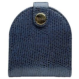 Autre Marque Bolsa de couro azul marinho não assinada Azul marinho