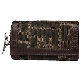 Bolsa de algodão marrom Fendi Baguette Marrom
