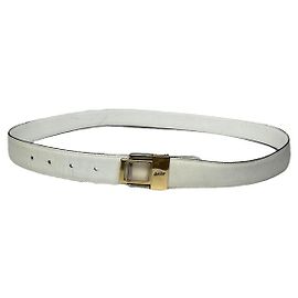 Cinturón de cuero blanco Bally Blanco
