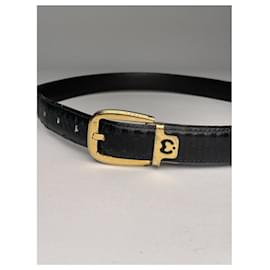 Autre Marque-NON SIGNE / UNSIGNED Belts T.cm 85 Leather-Black