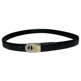 Alfred Dunhill DUNHILL Black Leather Belt Black