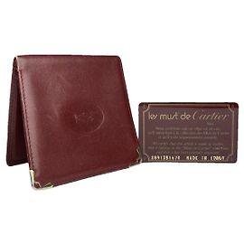 Bolso de cuero patent burdeos de Cartier Burdeos