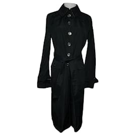 Burberry-BURBERRY Trench coats T.International M Cotton-Black