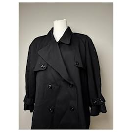 Courreges-COURREGES Trench coats T.International S Wool-Black