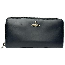 Portafoglio in pelle nera Vivienne Westwood Nero