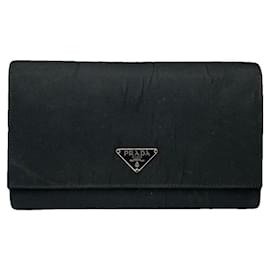 Prada Black Leather Wallet Black