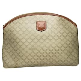 Céline Celine Triomphe Beige Leather Wallet Beige