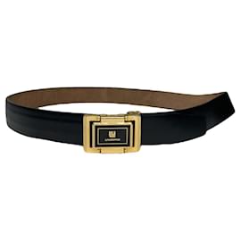Autre Marque-NON SIGNE / UNSIGNED Belts T.cm 100 Leather-Black