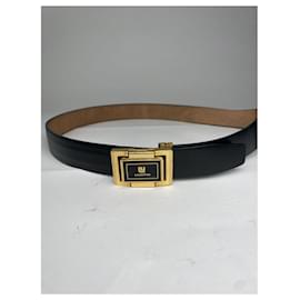 Autre Marque-NON SIGNE / UNSIGNED Belts T.cm 100 Leather-Black