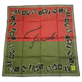 Fendi-FENDI Scarves T.  Silk-Red