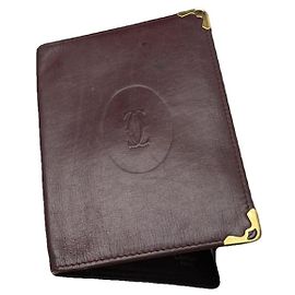 Bolsa de couro patente bordô da Cartier Bordeaux