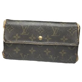 Louis Vuitton Alexandra Brown Leather Wallet Brown