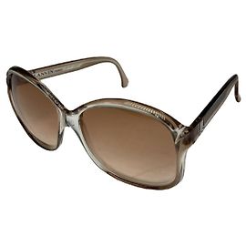 Óculos de sol de plástico marrom Lanvin Marrom